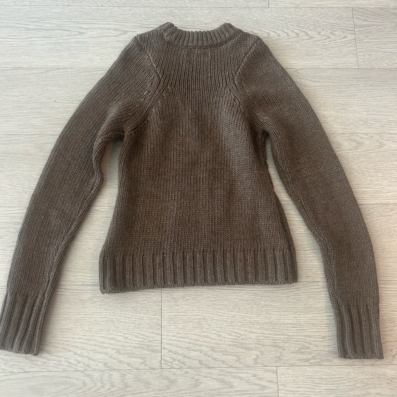 Lovers and Friends Brown Chunky Knit Sweater Wool Blend Cutout Size XS - Picture 4 of 4